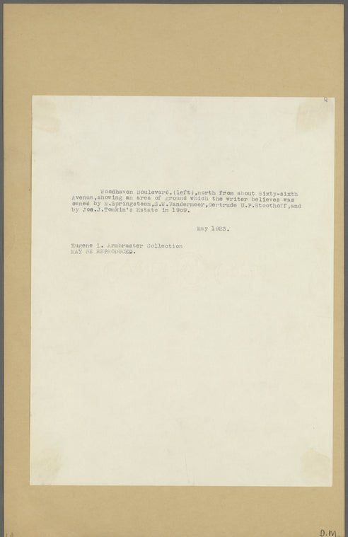 Queens: Woodhaven Blvd - Sixty Sixth Avenue