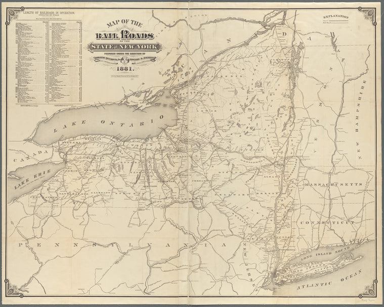Map of the rail roads of the State of New York