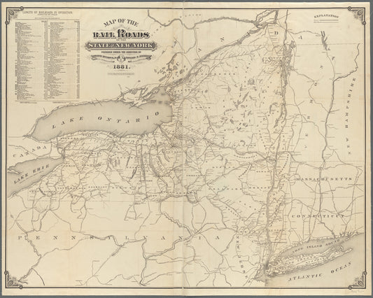Map of the rail roads of the State of New York