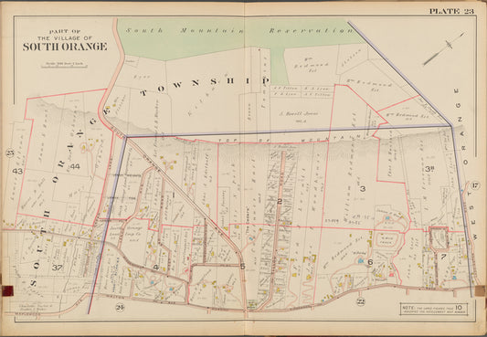Part of the village of South Orange. Double Page Plate No. 23 [Map bounded by Luddington Rd., Ridgewood Rd., Walton Ave., Maplewood Ave.]
