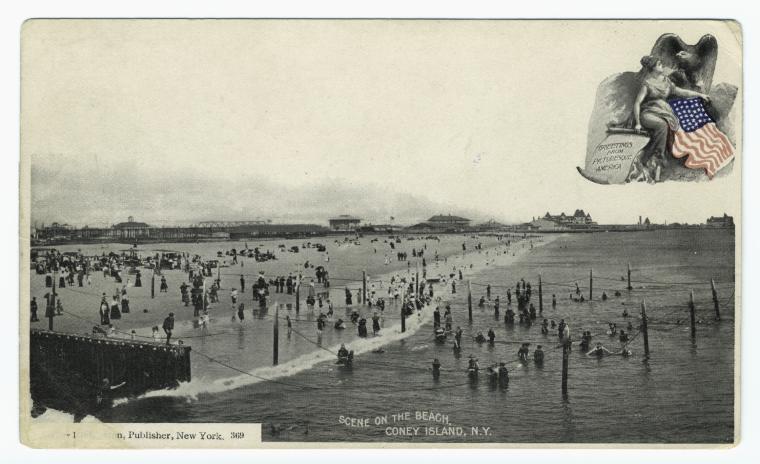 Scene on the beach, Coney Island, N.Y.