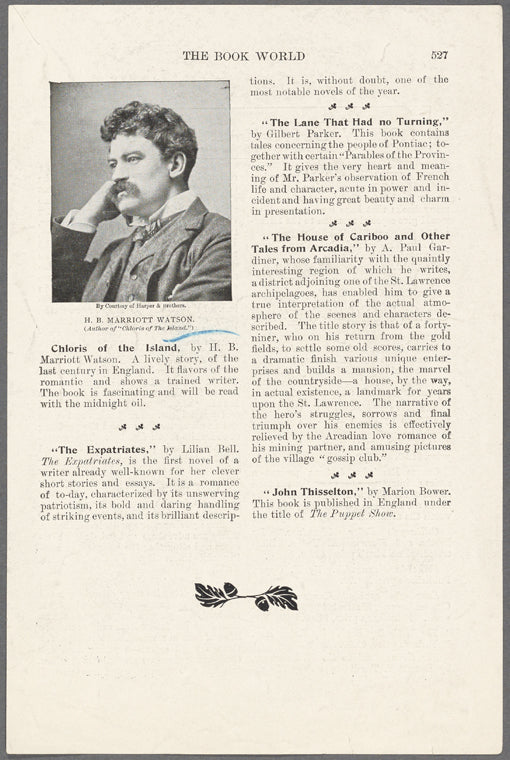 H.B. Marriott Watson. (Author of "Chloris of The Island.")