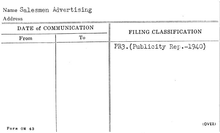 Salesmen Advertising