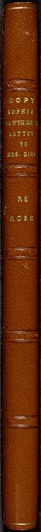 Dike, Mrs, letter (incomplete) to. [n.d.] Copy in hand of the recipient.
