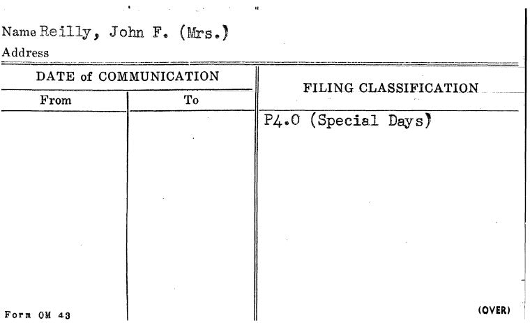 Reilly, John F. (Mrs.)