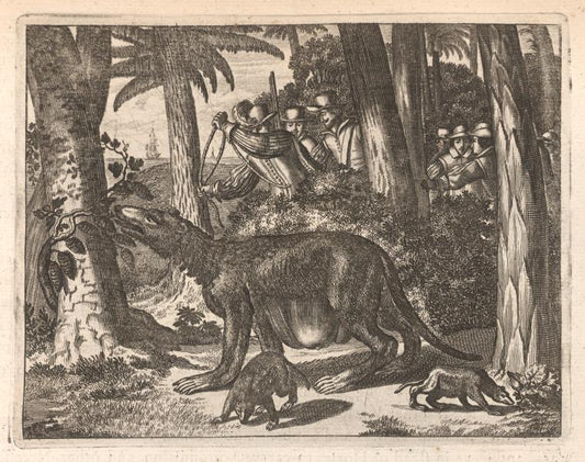 Between these Trees he saw as strange a Monster...