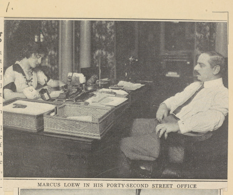 Marcus Loew in his forty-second street office
