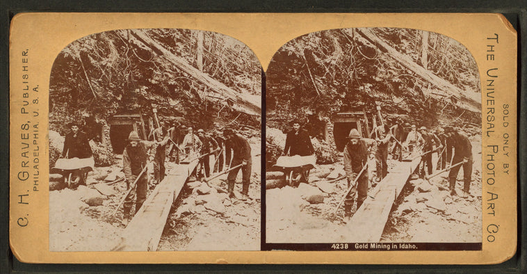 Gold mining in Idaho.