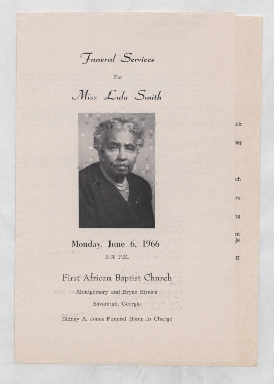 Funeral Services for Miss Lula Smith