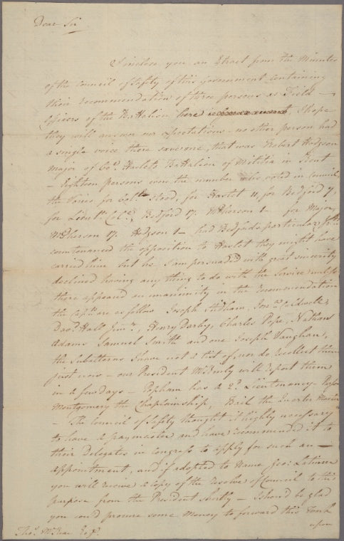 Letter to Thomas McKean [Philadelphia]