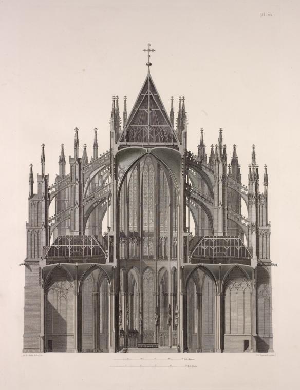 Elevation of the cathedral, north end