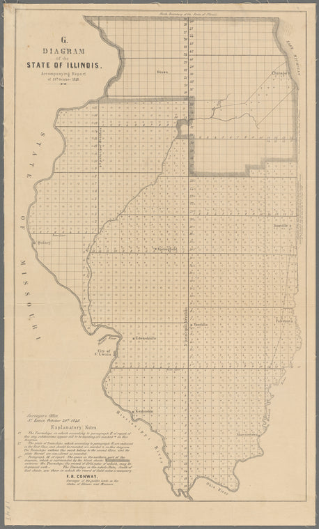 G, diagram of the state of Illinois : accompanying report of the 20th October 1848
