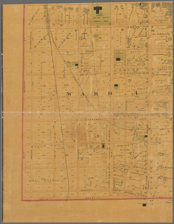Map of Charlotte, Mecklenberg Co. N.C. : from recent and careful surveys, published for the Southern and South-western Surveying and Pub. Co.