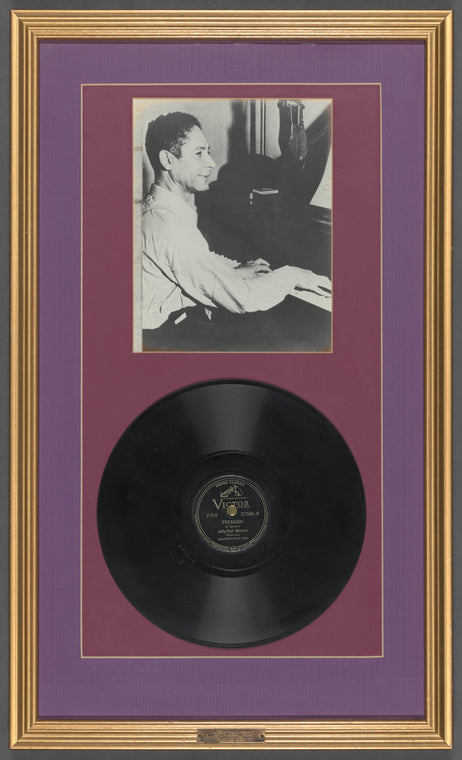 Jelly Roll Morton Photograph and Shellac Album