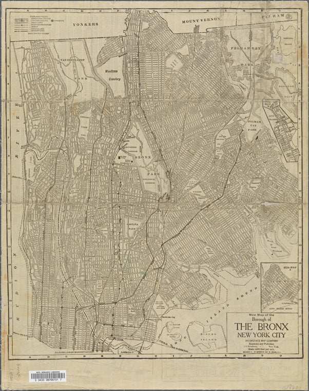 New Map of the Borough of the Bronx.