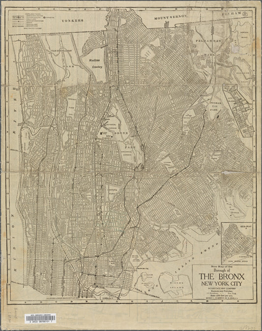 New Map of the Borough of the Bronx.