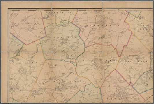 Map of the city of Boston and its environs