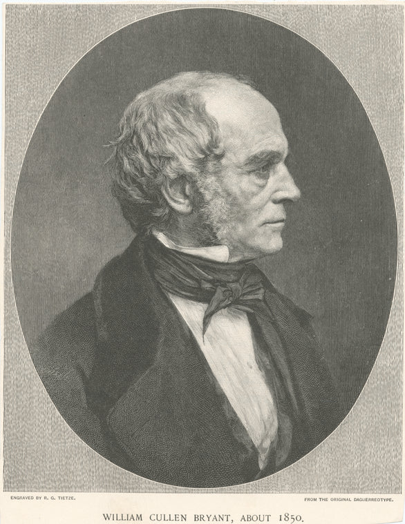 William Cullen Bryant, about 1850.