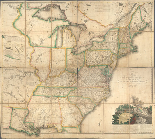 A map of the United States and British provinces of Upper and Lower Canada with other parts adjacent