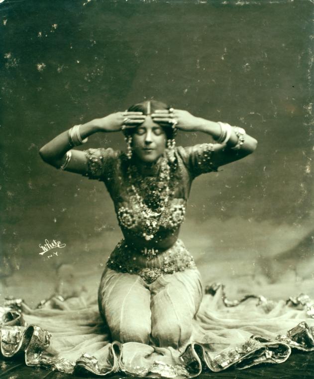 Ruth St. Denis in first costume for Radha.