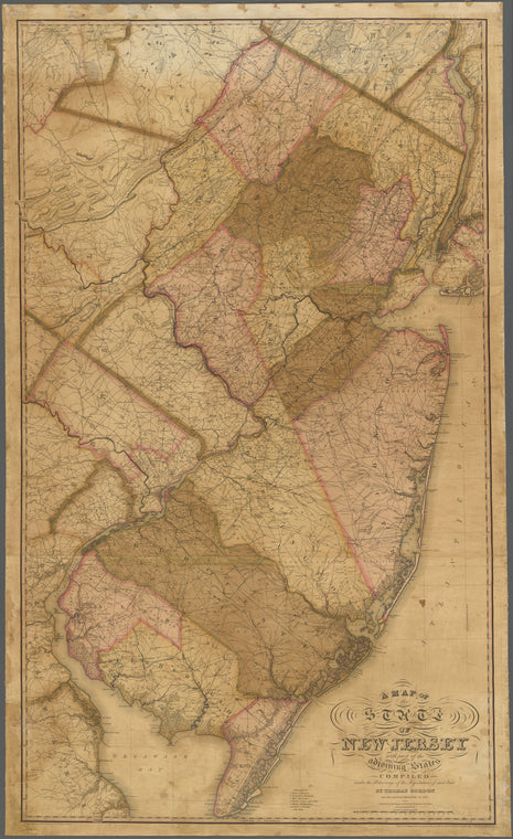 A map of the state of New Jersey with part of the adjoining states: compiled under the patronage of the legislature of said state