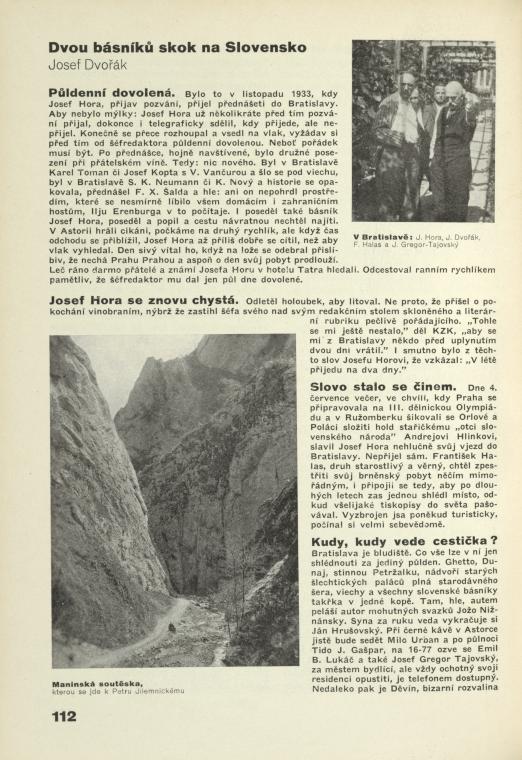 Dvou básníků skok na Slovensko