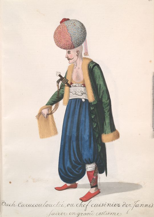 Bach-caracoulouctri [bash karakullukchu], ou chef cuisinier des jannissaires en grand costume. [42]