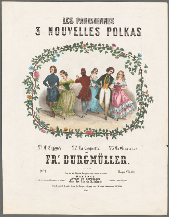 Les parisiennes, 3 nouvelles polkas ... par Fr[édéri]c Bürgmuller