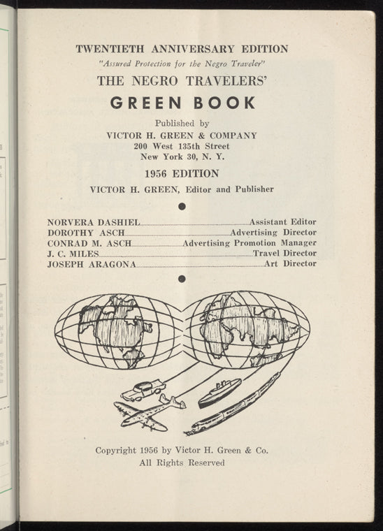 The Negro Travelers' Green Book: Fall 1956: The Guide for Travel & Vacations
