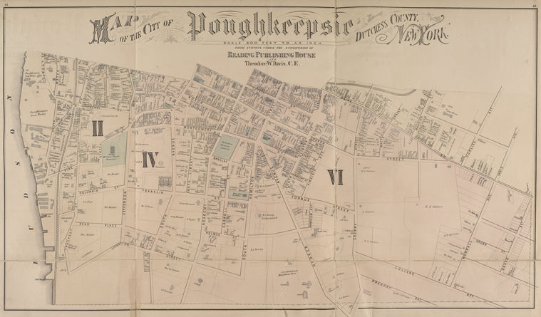 Map of the city of Poughkeepsie Dutchess County, New York. [Village]
