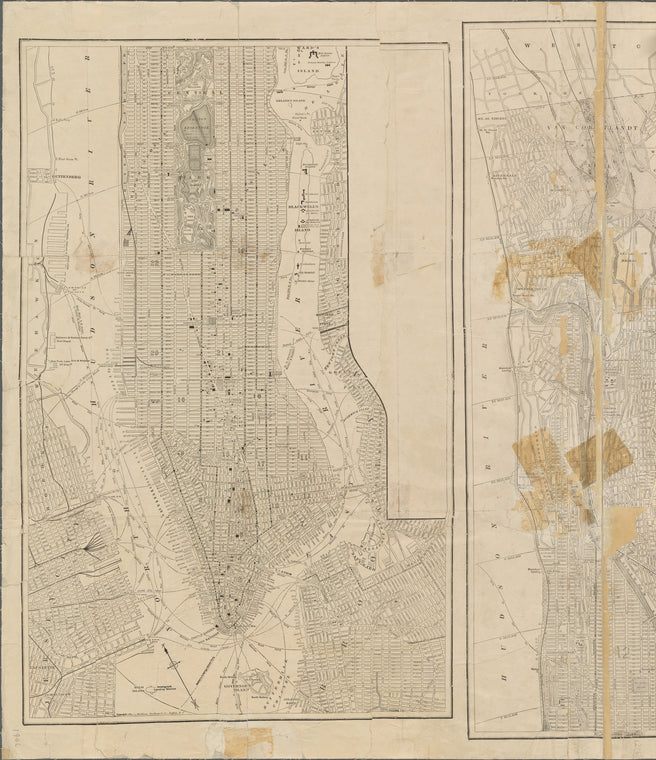 Map of northern part of New York City