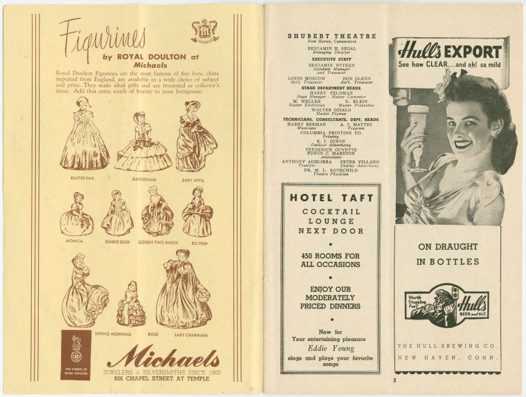 Program (Feb. 26-Mar. 3, 1951) for the pre-Broadway tryout of The King and I at the Shubert Theatre (New Haven, Conn.)
