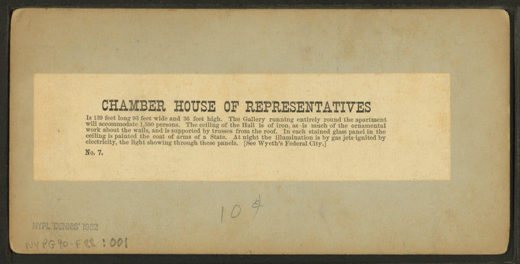 Chamber House of Representatives.