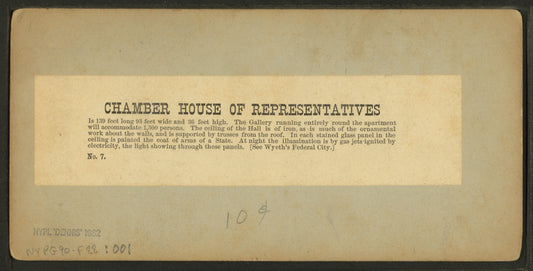 Chamber House of Representatives.