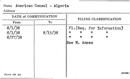 American Consul - Algeria