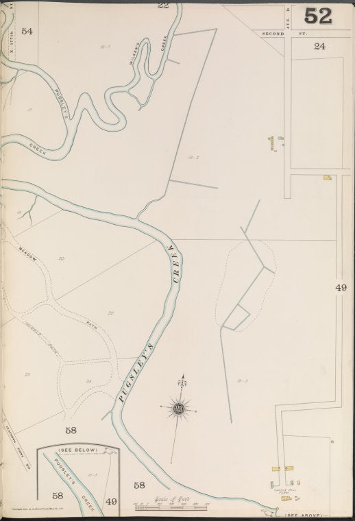 Bronx, V. A, Plate No. 52 [Map bounded by 2nd St., Meadow Path]