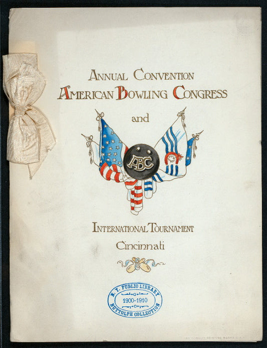 BANQUET TENDERED TO THE OFFICERS, DELEGATES AND ALTERNATES OF THE AMERICAN BOWLING CONGRESS AND VISITING MEMBERS OF THE PRESS [held by] TOURNAMENT COMMITTEE OF THE CINCINNATI BOWLING ASSOCIATION [at] LINTON HOTEL (HOTEL;)