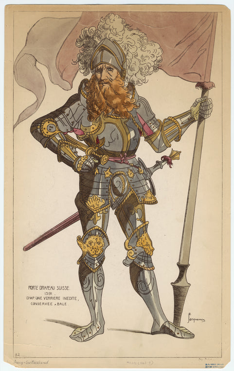 Porte drapeau suisse, 1591