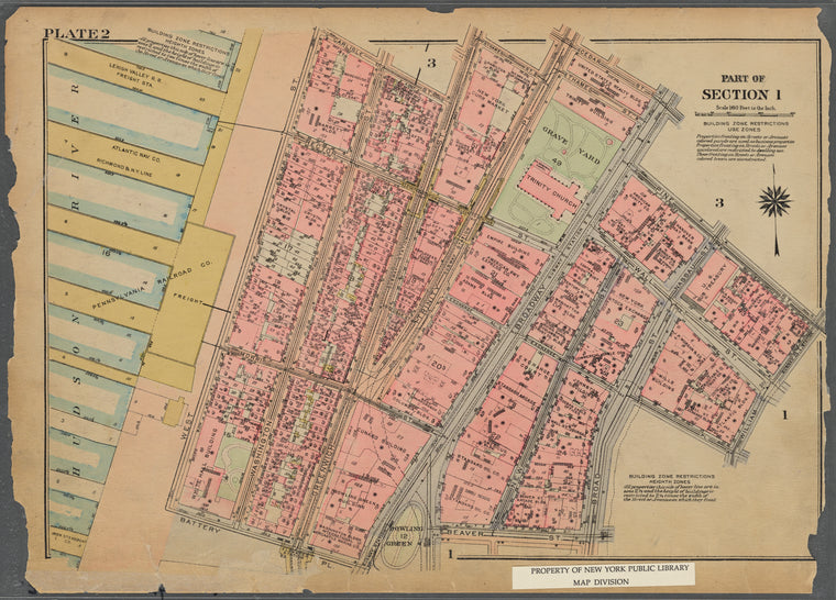 Bounded by Carlisle Street, Greenwich Street, Thames Street, Trinity Place, Cedar Street, Broadway, Pine Street, William Street, Exchange Place, Broad Street, Beaver Street, Battery Place and (Hudson River Piers) West Street