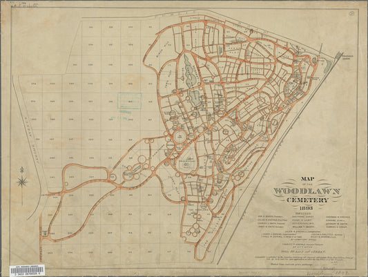 Map of the Woodlawn Cemetery