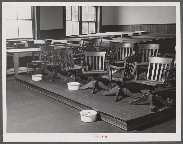 Jury section in the courtroom in Franklin. Heard County, Georgia.