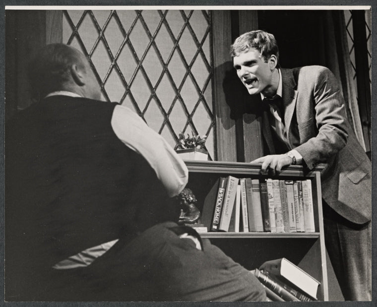Burl Ives and Keir Dullea in the stage production Dr. Cook's Garden