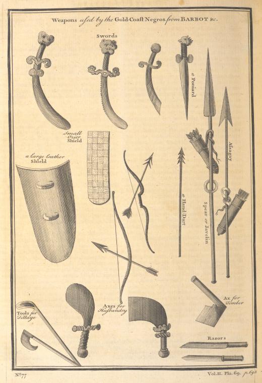 Weapons used by the Gold Coast Negroes