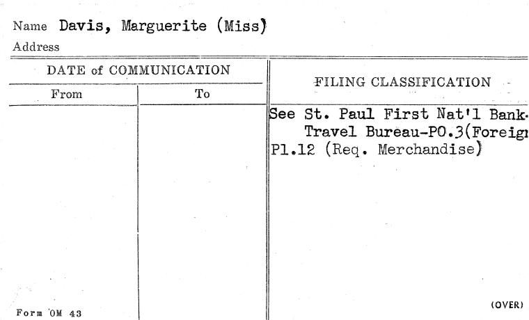 Davis, Marguerite (Miss)