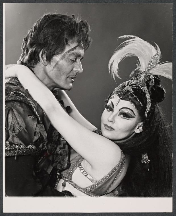 Hal Holbrook and Carmen Alvarez in publicity photo for the stage production The Apple Tree