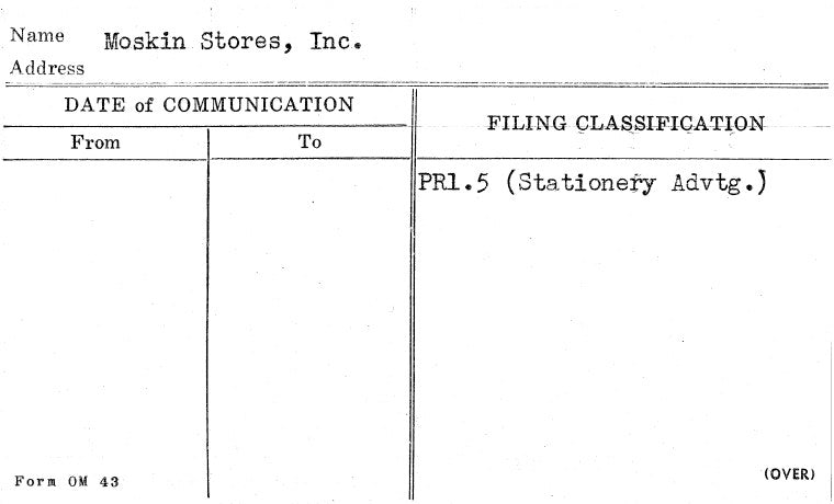 Moskin Stores, Inc.