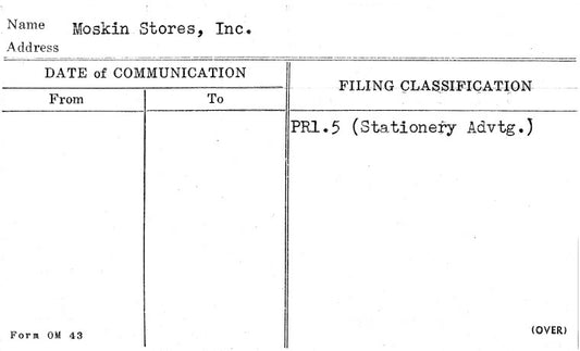 Moskin Stores, Inc.
