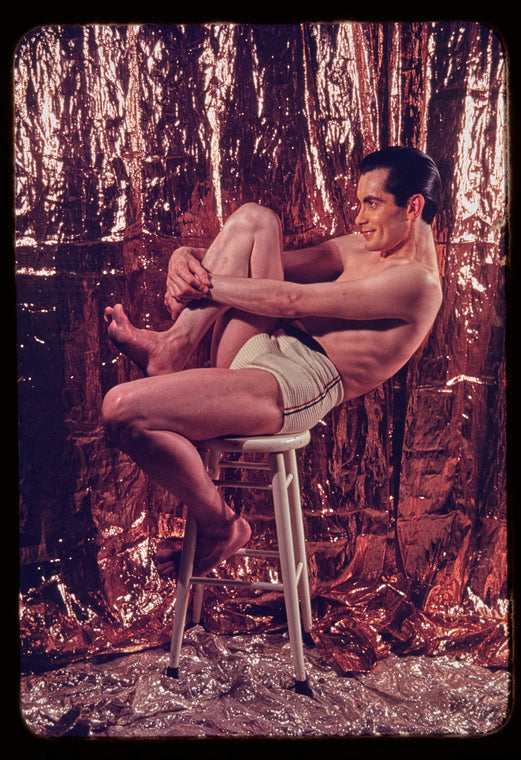 Hugh Laing in improvised costume