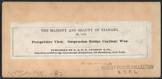Perspective view. Suspension Bridge Carriage Way.