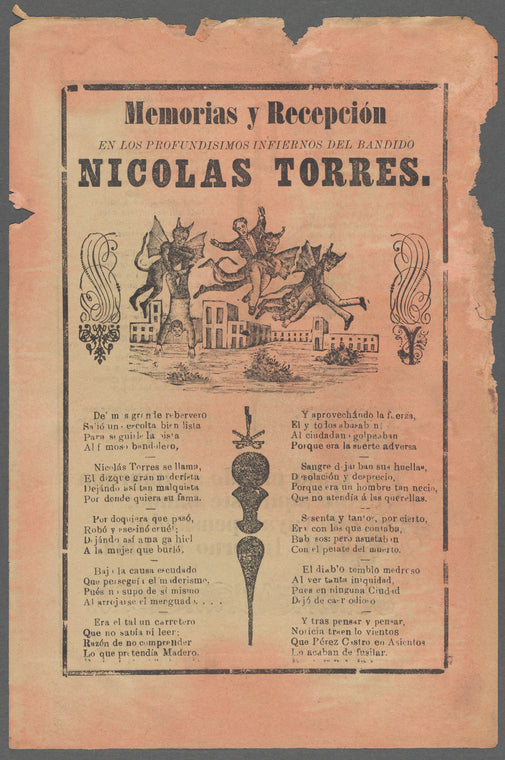 Memorias y recepción en los profundisimos infiernos del bandido Nicolas Torres